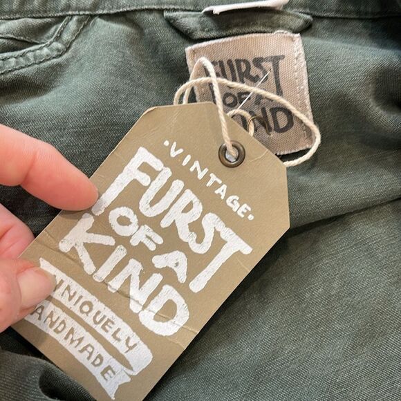 FURST OF A KIND Military Style Distressed Army Green Jacket - Picture 8 of 8